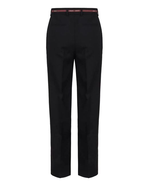 Gucci Black Wool Pant With Selvedge Detail for men