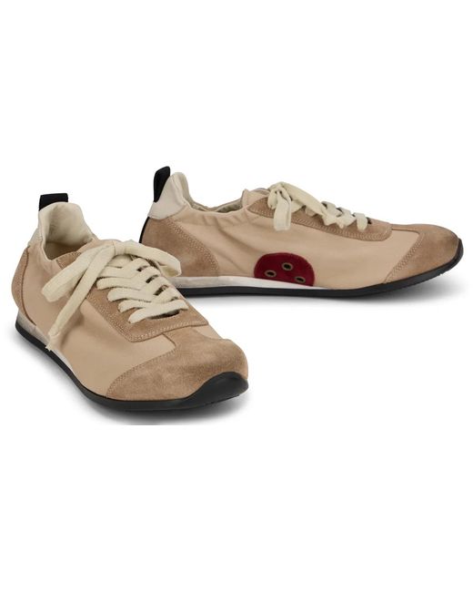Uma Wang Brown Leather Baseball Sneakers