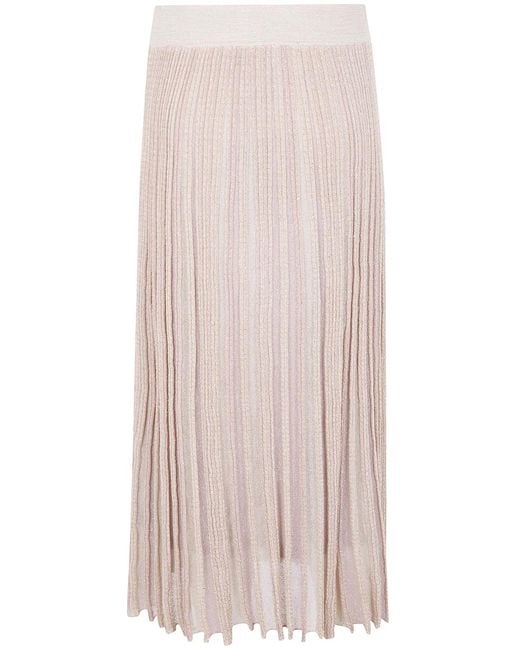 Blugirl Blumarine Pink Stripes Lux Skirt