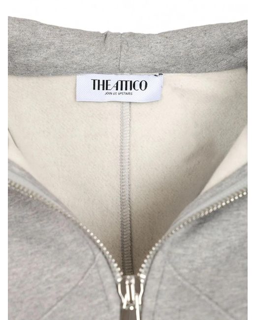 The Attico Gray Cotton Sweater