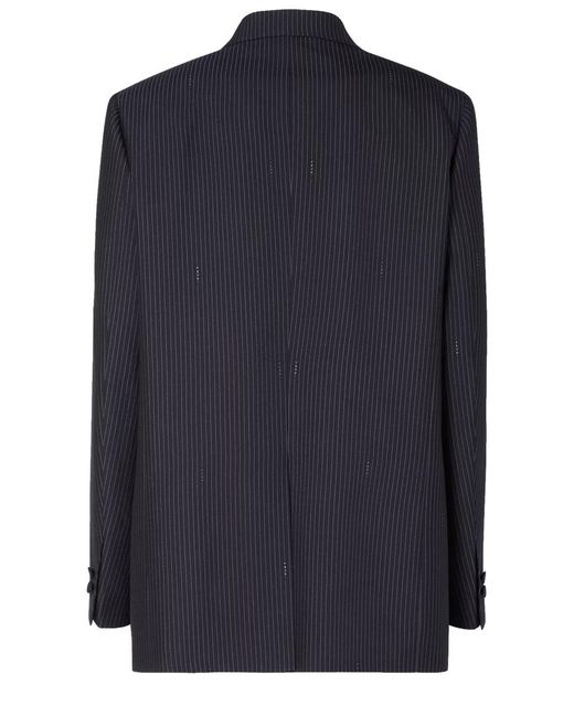 Fendi Blue Wool Blazer