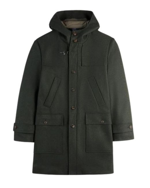 Fay Black Toggle Fastening Hooded Jacket for men