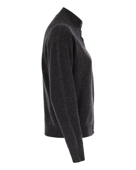 Peserico Black Cardigan With Buttons