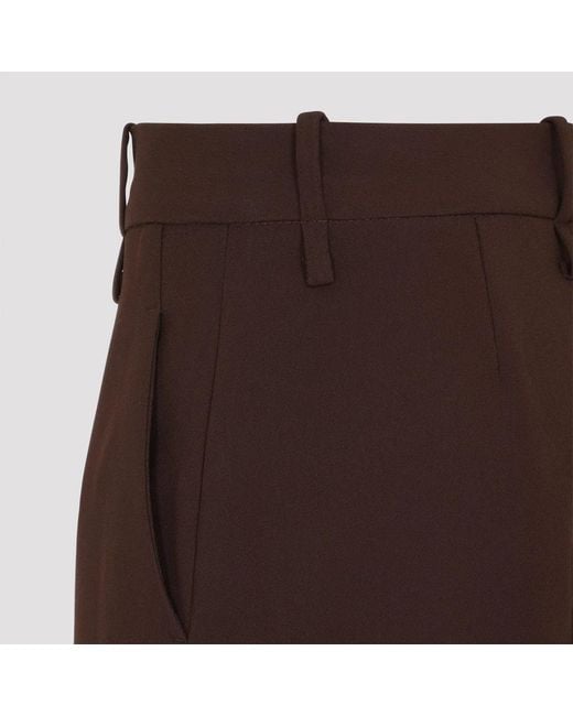 Ermanno Scervino Brown Chestnut Wide Leg Trousers