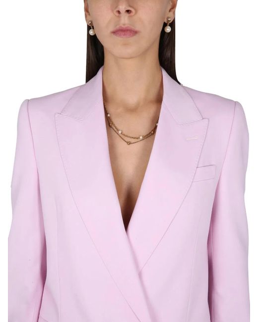 McQueen Pink Double-Breasted Jacket