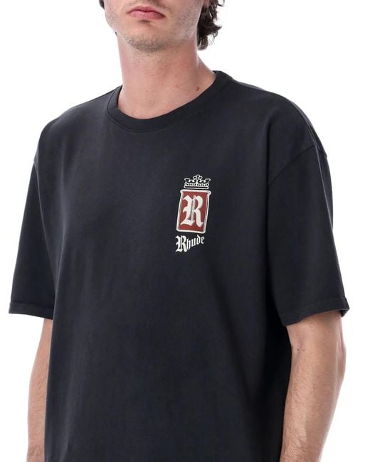 Rhude Black Fumar 91 T-Shirt for men