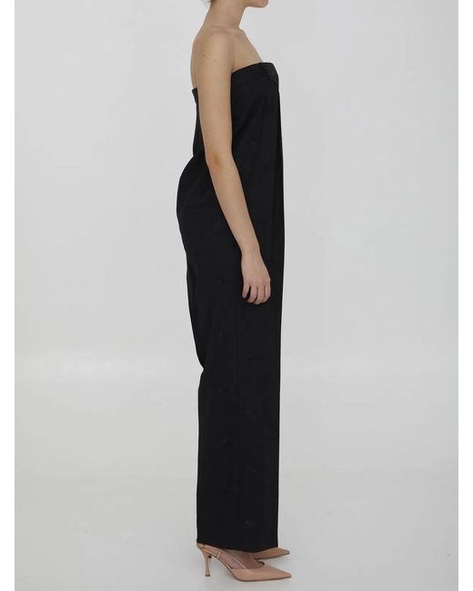 Burberry Black Tailored Wool Jumpsuit