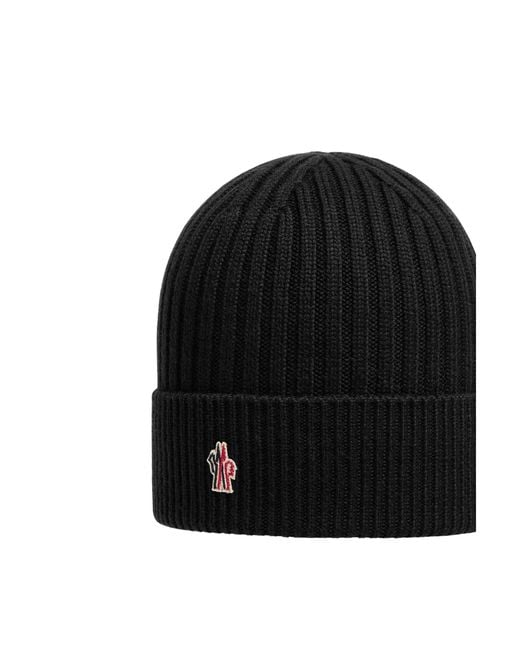 Moncler Black Wool Beanie for men