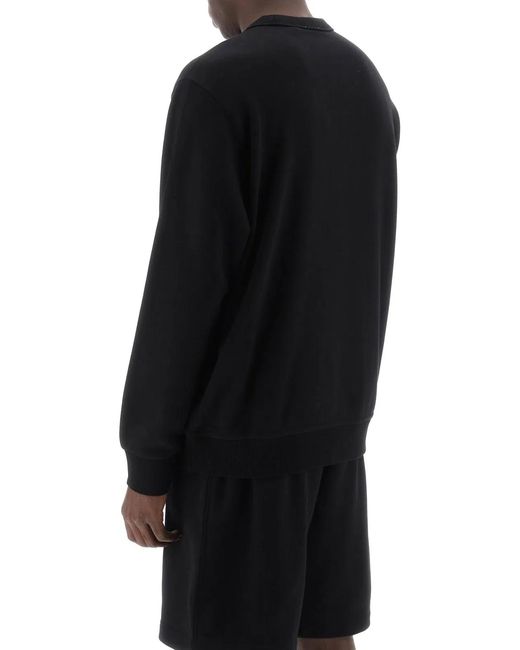 Burberry Black Stretch Cotton Oversize Sweater for men