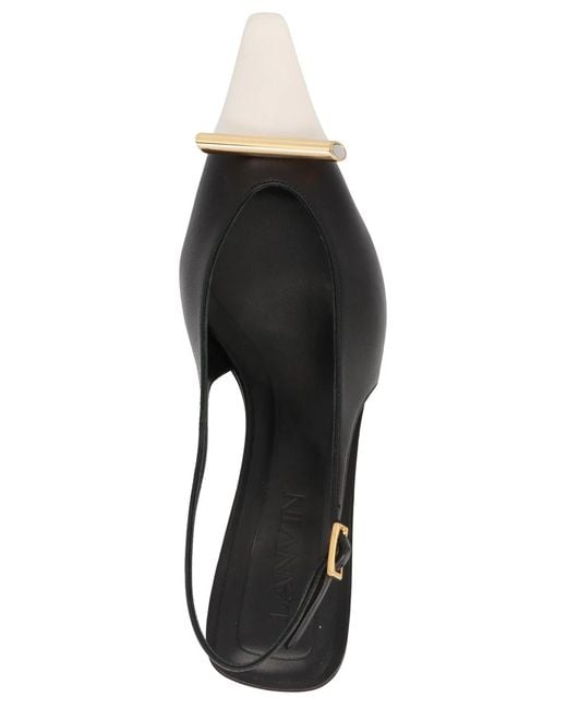 Lanvin Black 'Bico' Slingbacks