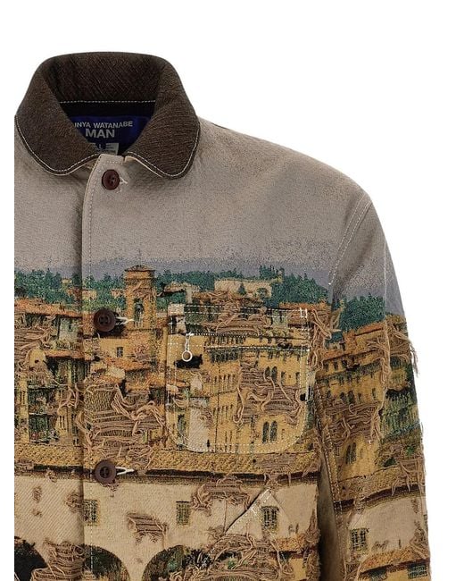 Junya Watanabe Multicolor Jacquard Square Jacket for men