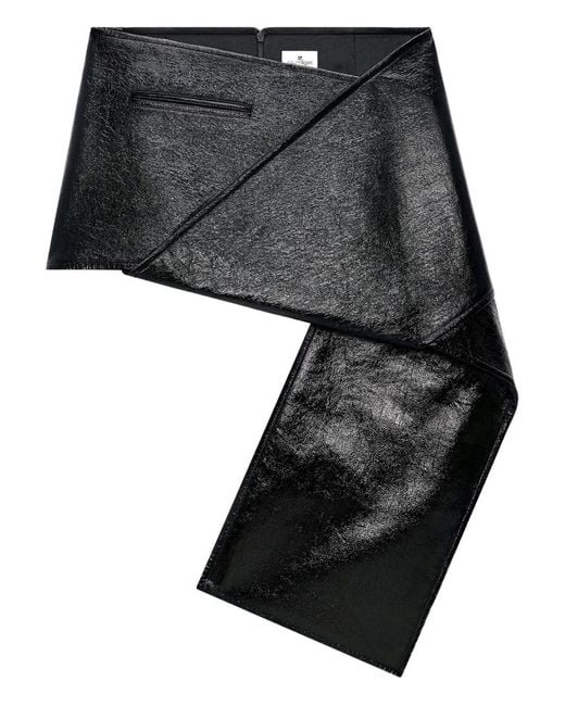 Courreges Black Courregès Vinyl Mini Skirt