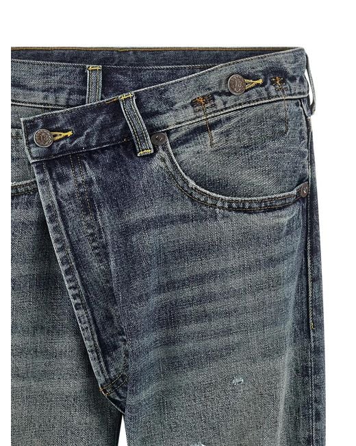R13 Blue 'Crossover' Jeans