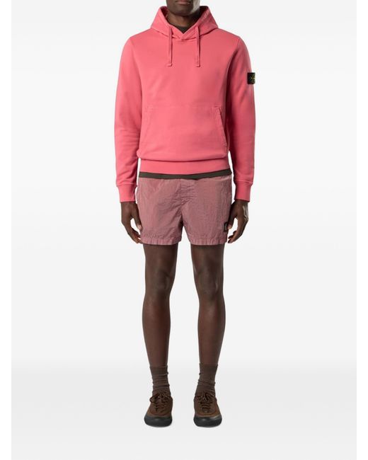 Stone Island Pink Hoodie Sweater for men