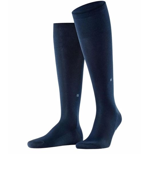Burlington Blue Cardiff Knee-High Socks for men