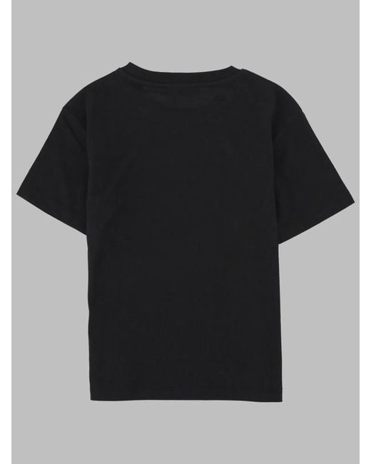 MSGM Black Kids 100% Cotton T-Shirt