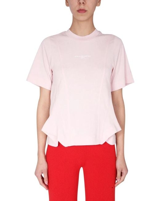 Stella McCartney Red T-Shirt With Logo Print