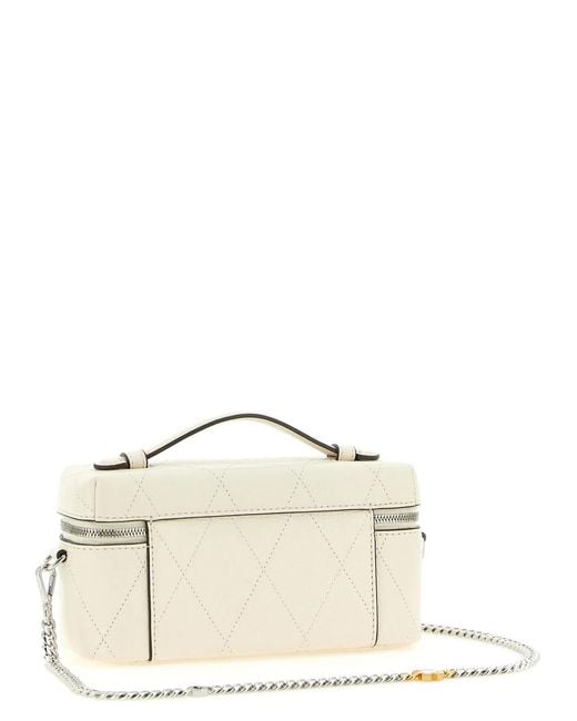 Tory Burch Natural 'Charlie' Vanity Case Crossbody Bag