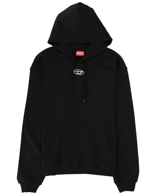 DIESEL Black "S-Norm-Hood-Iod" Sweatshirt for men