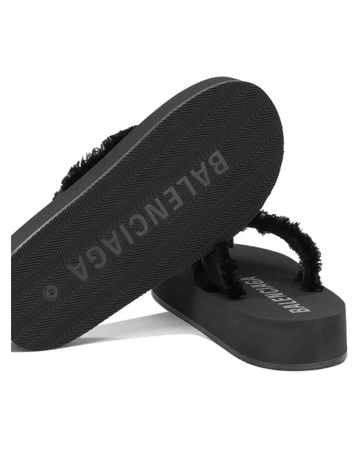 Balenciaga Black "Jet Leg" Low Sandals