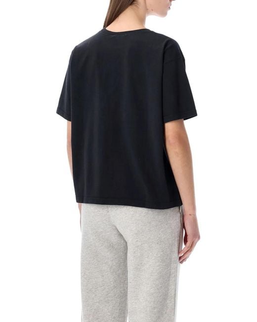 American Vintage Black Fizvalley Cotton T-Shirt