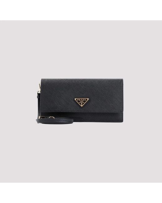 Prada Black Calf Leather Pouch