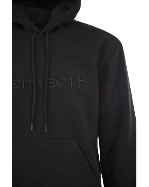 Carhartt Black Hoodie With Embroidered Logo