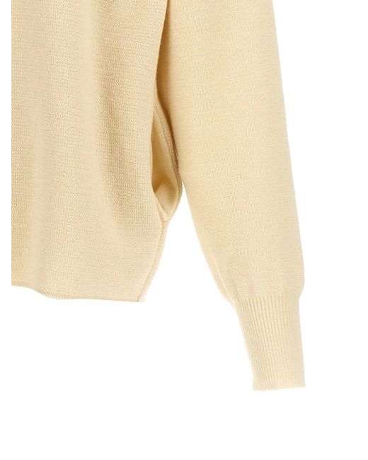 Ma'ry'ya Natural Half Zip Sweater for men