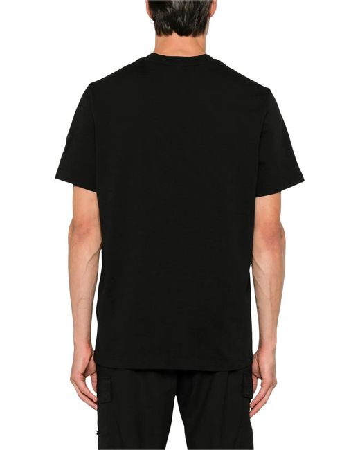 Moncler Black Logo-Embroidered Cotton T-Shirt for men