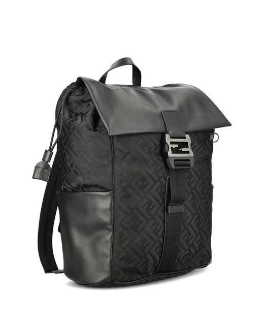 Fendi Black Baguette Backpack