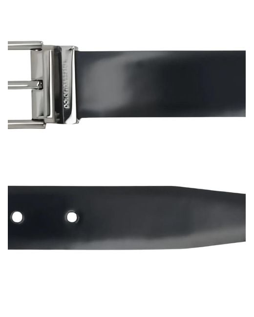 Dolce & Gabbana White Dolce & Gabbana Brushed Calfskin Belt for men