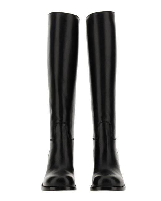 Bottega Veneta Black Boot Horse