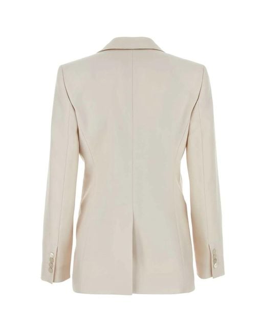 Max Mara White Ivory Duchesse Avoriaz Blazer
