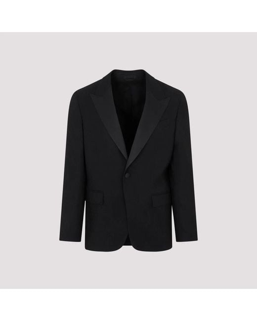 Etro Black Stretch Wool Blazer for men