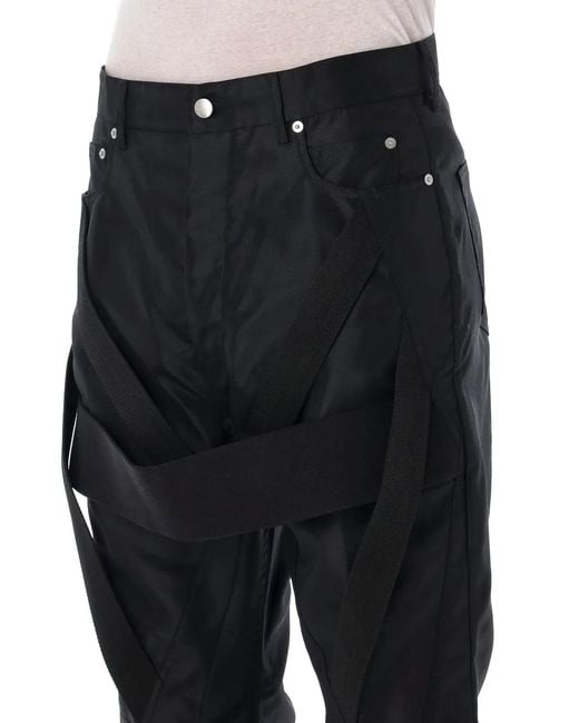 Rick Owens Black Megastrapped Bolans Jeans for men