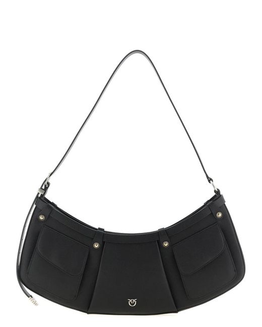 Pinko Black 'Pocket Body' Large Shoulder Bag