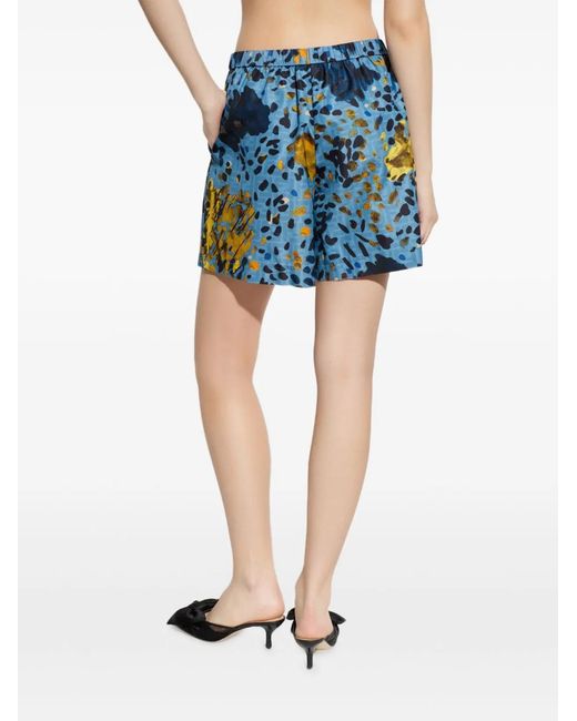 Fendi Blue Print Shorts With Spots