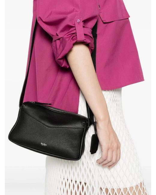Max Mara White Micro Logo-Detail Tote Bag