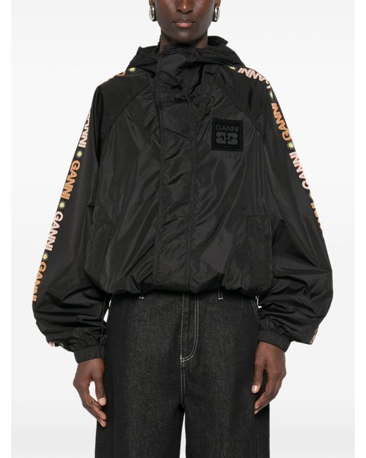 Ganni Black Polyamide Nylon Jacket