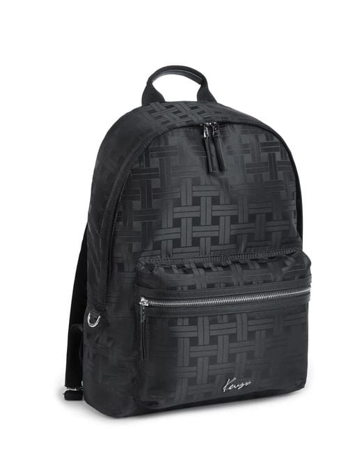 KENZO Black Backpack "Walls" for men