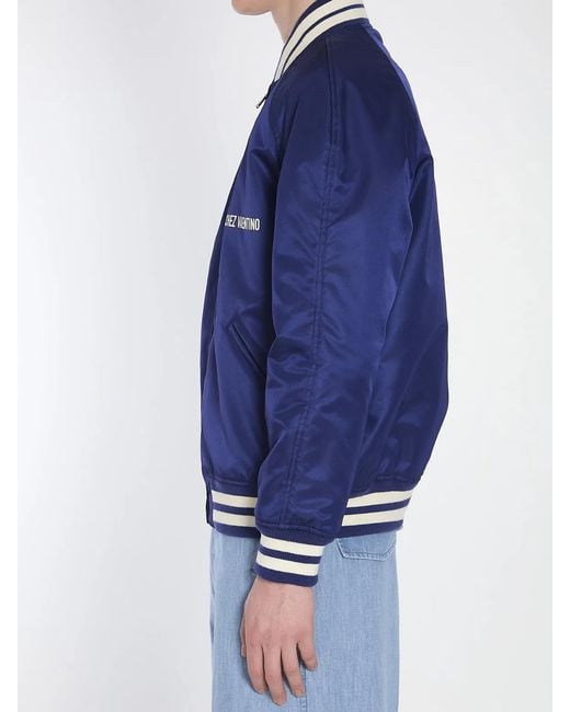 Valentino Garavani Blue Chez Bomber for men