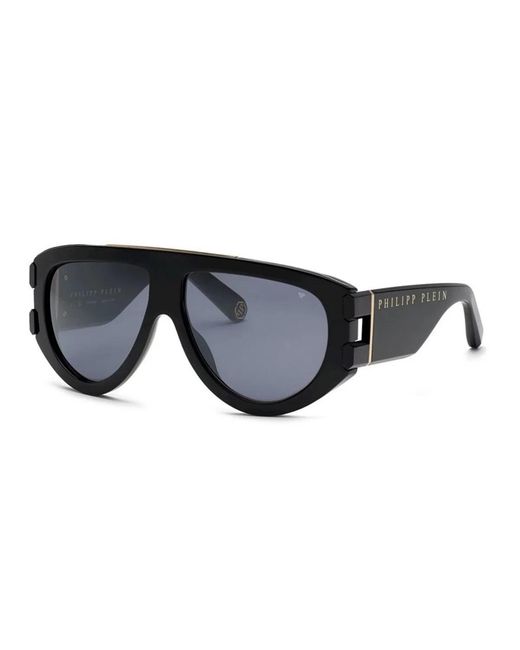Philipp Plein Black Acetate+Metal Sunglasses