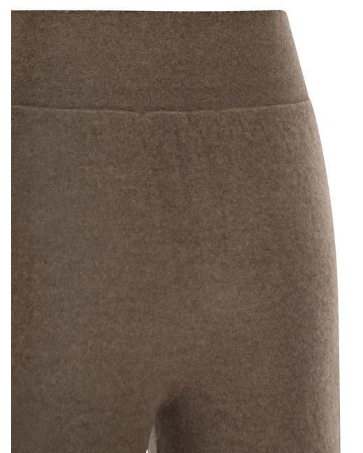 Vanisé Brown Cashmere Wide-Leg Trousers