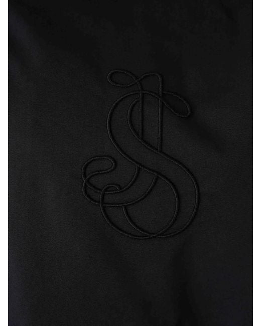 Jil Sander Black Sleek Minimalist Bomber Jacket for men