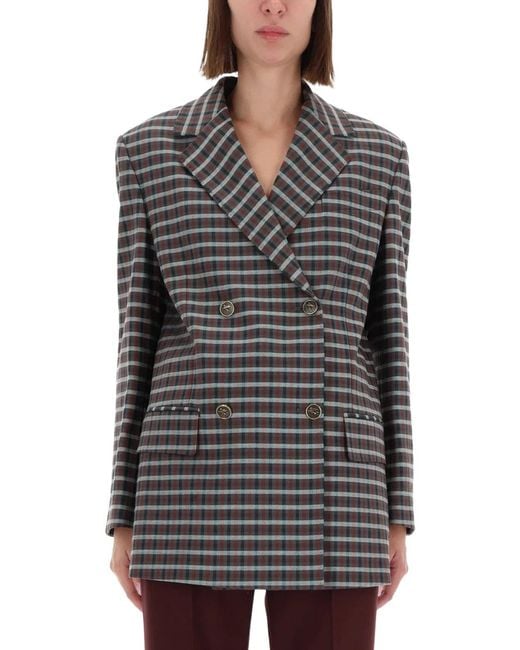 Etro Gray Doublebreasted Jacket