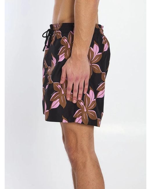 Gucci Blue Infinity Print Swimsuit for men