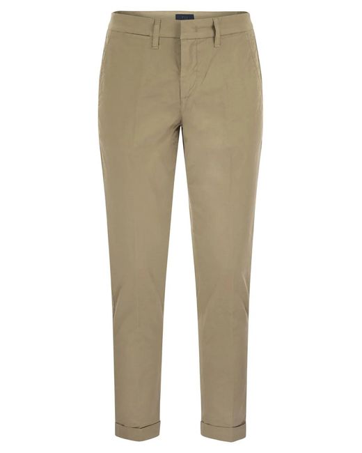 Fay Natural Stretch Gabardine Slim Trousers for men