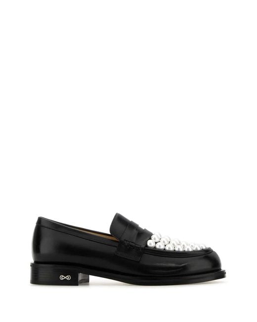 Mach & Mach Black Mach & Mach Leather Sirene Loafers