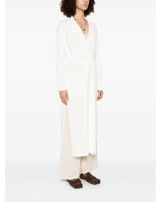P.A.R.O.S.H. White Double-Breasted Coat