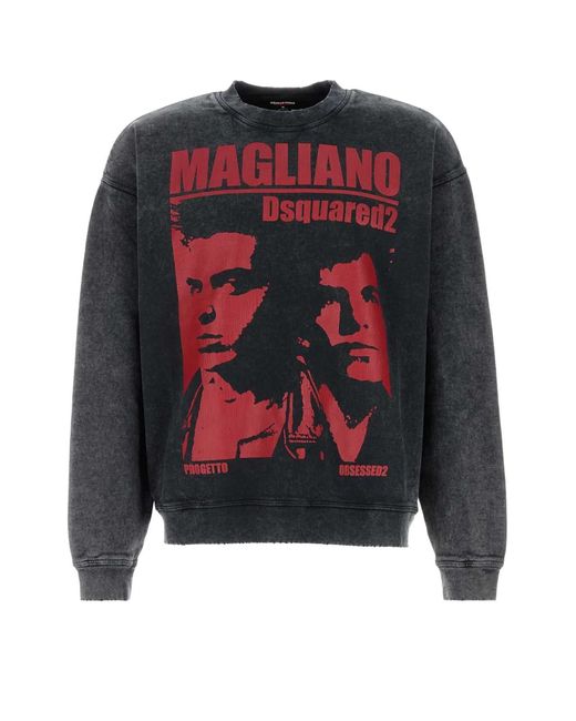 DSquared² Gray Sweatshirt With Print for men